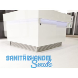 Design Alu-Sockelprofil oben 5000 mm, Edelstahl Effekt