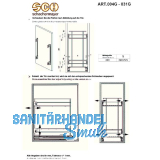 Sige Seitenwandauszug mit Vollauszug KB200; T500 mm, Stahl silberfarbig