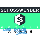 SCHSSWENDER Trknopf  50, Flachform gekrpft, fest vernietet, Alu poliert