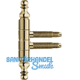 Einbohrband mit Zierkopf, 13 mm, Stahl vermessingt