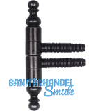 Einbohrband mit Zierkopf, 13 mm, Schwarz-Antik