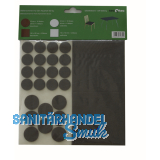 SECOTEC Filzgleiter-Set selbstklebend 52-tlg. wei/braun SB-1