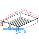 NINKA HSA Einhngeschale mit Reling, 349,4 x 78 x 440, KB 400, alugrau