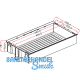 NINKA HSA Einhngeschale mit Reling, 249,4 x 78 x 440, KB 300, alugrau
