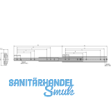 ACCURIDE 5321 Kugelkfigfhrung - berauszug, L 550 mm Stahl chromatiert