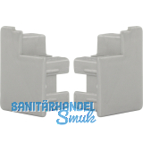 Smart Case Abdeckkappe bei aufgesetzter Montage, Kunststoff silberfarbig