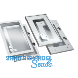 Glasrahmenprofil schmal, Lnge per Stange 2500 mm, Aluminium Edelstahl Effekt