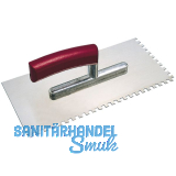 KAUFMANN Auftrag Glttkelle 280 x 130 mm rostfrei zweiseitig gezahnt 10 x 10 mm