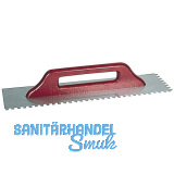 KAUFMANN Aufziehgltte (Schweizergltte) 500 x 130 mm rostfrei Zahnung 6 x 6 mm