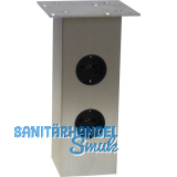 Barkonsole Jumbo \"Power Station\", Hhe 230 mm, Aluminium Edelstahl Effekt