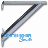 Barkonsole RAK schrg  30 mm, Hhe 220 mm, Tiefe 210 mm, Stahl alufarbig