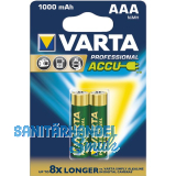 VARTA Batterie Professional Akku HR03/AAA 1,2 V  (2St)