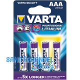 VARTA Batterie Professional Lithium LR03/AAA 1.5V (4St)