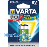 VARTA Batterie Power Akku 6F22 9V 200 mAh (1 St)