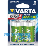 VARTA Batterie Power Akku HR20/D 1.2V 3000 mAh (2 St)