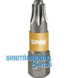 SPAX Bit-Einsatz T-Star 1/4\sechskant TX 25/25 mm Zapfenführung, Inhalt 5 Stück