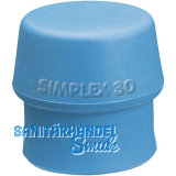Schonhammer-Einsatz Kopfdurchmesser 40 mm TPE-Soft blau
