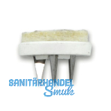 SECOTEC Gleitngel Puntak mit Filz zum Nageln wei 19 mm SB-20 BL3