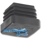 Fußkappen für Quadratrohr-mit Gewindeloch M10, 25 x 25, Kunststoff schwarz