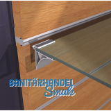 Wall Sys Glastablartrger W12, Lnge 50 mm, Aluminium natur eloxiert