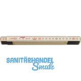 SOLA Holz-Gliedermastab 10 Glieder mit Feder 2 m EG-Prfzeichen Genauigkeit III