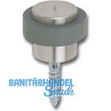 Bodentrpuffer WG,  48 mm, Hhe 38 mm, Anschlag Gummiring, silber elox.