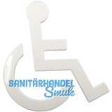 Symbol Rollstuhl selbstklebend, 135 x 150 mm, Nylon reinweiß