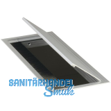 Kabeldurchgang eckig mit Staubschutzbrste, 300x120x25 mm, Aluminium eloxiert