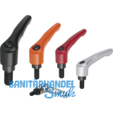 Kipp Klemmhebel mit Gewindestift M 6 x 25 mm