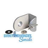 Klemmbefestigung Quatro, Zinkdruckguss silber lackiert (RAL 9006)