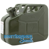 Kraftstoffkanister Stahlblech lackiert (Armeemodell) Inhalt 10 Liter