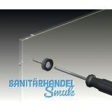 Glaspunkthalter Mini, 20 mm,6 - 8 mm Glas,Kunststoff transparent/Kappe Edelstahl