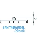 MACO HS Laufschiene unten flach, H=5 mm, silber, L=2500 mm (N20213)