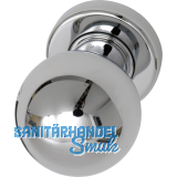 MARCHESI Trknopf Kugelform, - auf Ros.  50 mm fest, Messing verchromt