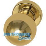 MARCHESI Trknopf Kugelform, - auf Ros.  50 mm fest, Messing poliert