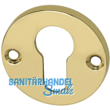 MARCHESI Zylinderrosette PZ,  50 mm, Messing poliert schutzlackiert