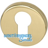 MARCHESI Zylinderrosette PZ,  50 mm, Messing poliert schutzlackiert, verdeckt