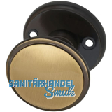 MARCHESI Trknopf rund - auf Ros.m. Facette (Flachform),  55 fest Messing pat.