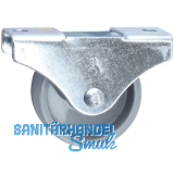 Mbel-Bockrolle 15x14mm, Kunststoff-Rad grau