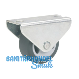 Parkett-Bockrolle 25x13 mm TPE-Rad grau