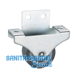 Parkett-Bockrolle 38x18 mm , TPE-Rad grau