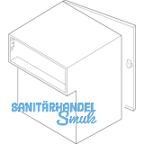 Durchwurfbriefkasten gerade, 300x330x205 mm, Mauerstrke 225 mm, Stahl verzinkt