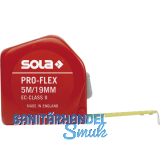 SOLA Rollbandmaß Pro-Flex 5 m EG-Prüfzeichen Genauigkeit II
