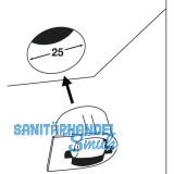 Roller-Mini BSR Bohrsenkrolle soft Radberstand 1 mm,  25 mm,Kunststoff schwarz