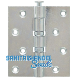 Scharnierband für stumpfe Türen, 101,6 x 89 x 3,0 mm, Stahl verzinkt