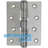 Scharnierband für stumpfe Türen, 101,6 x 76 x 3,0 mm, Stahl verzinkt
