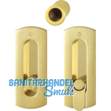 Schiebetrmuschel Set -ecken abgerundet ungelocht,Messing satiniert-poliert-PVD