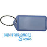 Schlüsselanhänger -  mit Papiereinlage, Kunststoff transparent blau
