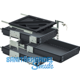 HETTICH SYSTEMA TOP 2000 Container-Set Sil Sys, Vollauszug, ET 730, schw.