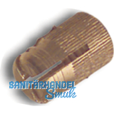 Spreizmuffe Messing, M4x7.5, sechskant, Bohr 5, Messing blank